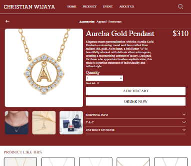 Screenshot of Christian Wijaya Fashion